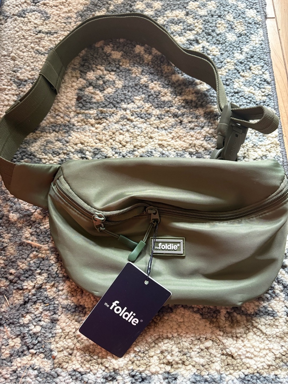 Foldie Olive Green Crossbody Bag